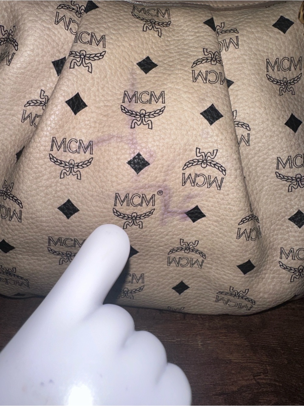 MCM Pink Logo Visetos Dome Satchel with Gold Plaque - Picture 16 of 16